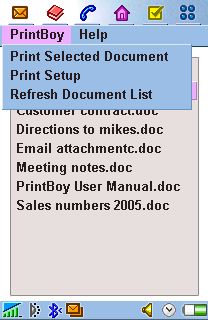 PrintBoy for Symbian UIQ Smartphones